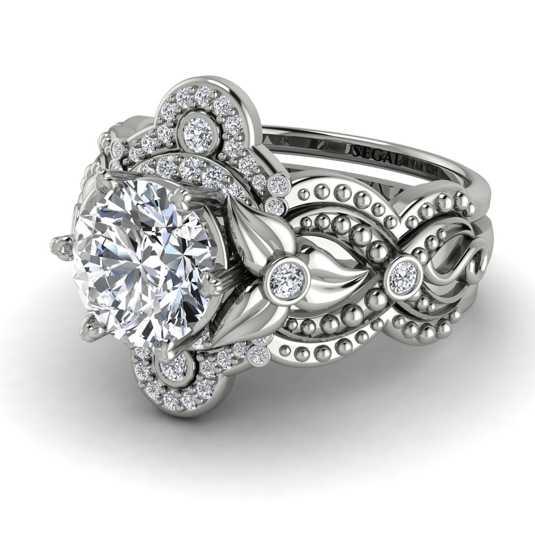 Nature Inspired Diamond Bridal Set - Sandra No. 3