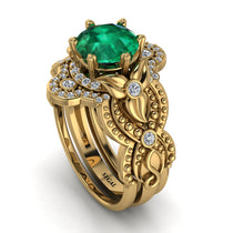 Nature Inspired Emerald Bridal Set - Sandra No. 4 image 1