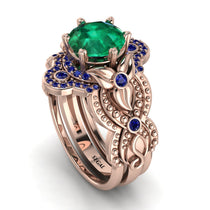 Nature Inspired Emerald Bridal Set - Sandra No. 65 image 1