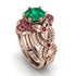 Nature Inspired Emerald Bridal Set - Sandra No. 50