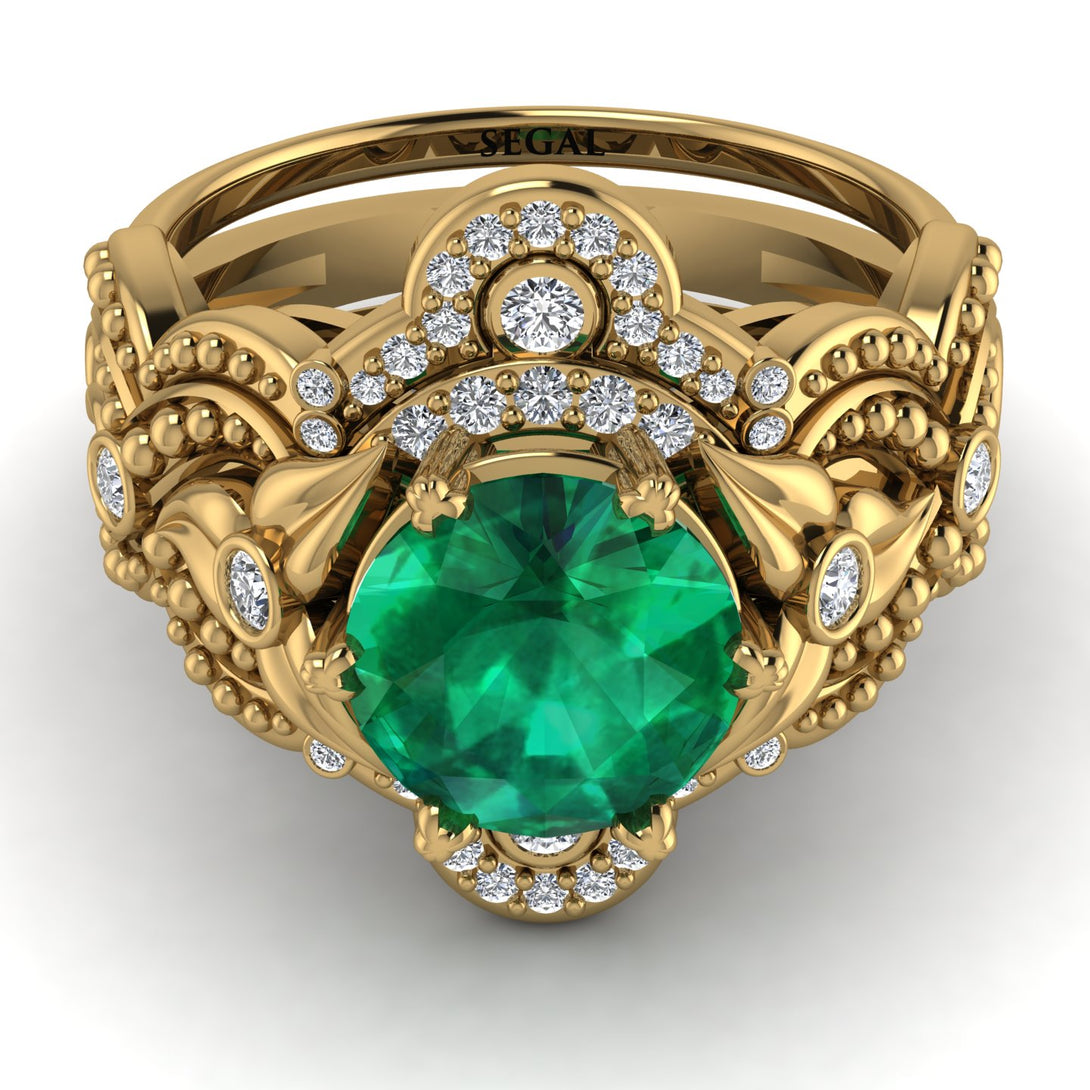 Nature Inspired Emerald Bridal Set - Sandra No. 4