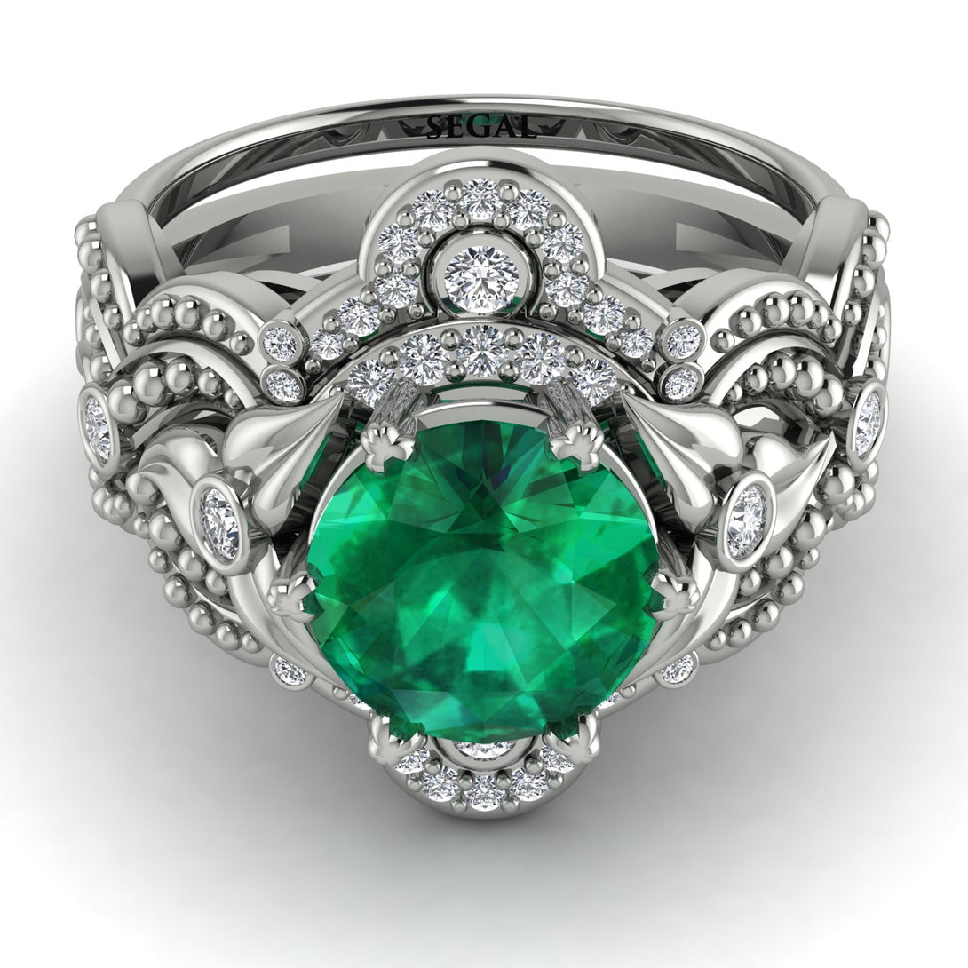 Nature Inspired Emerald Bridal Set - Sandra No. 6