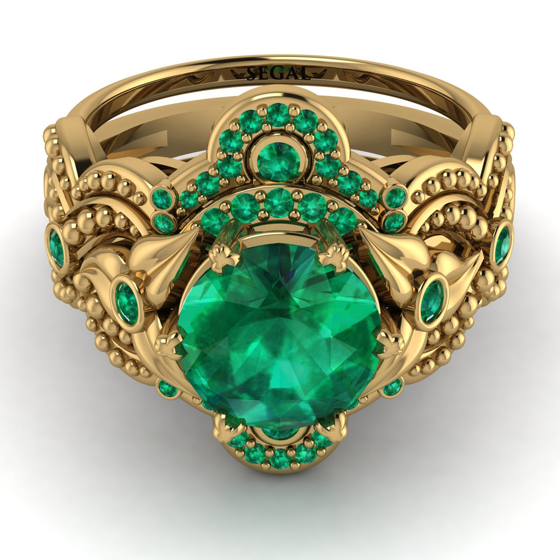 Nature Inspired Emerald Bridal Set - Sandra No. 19