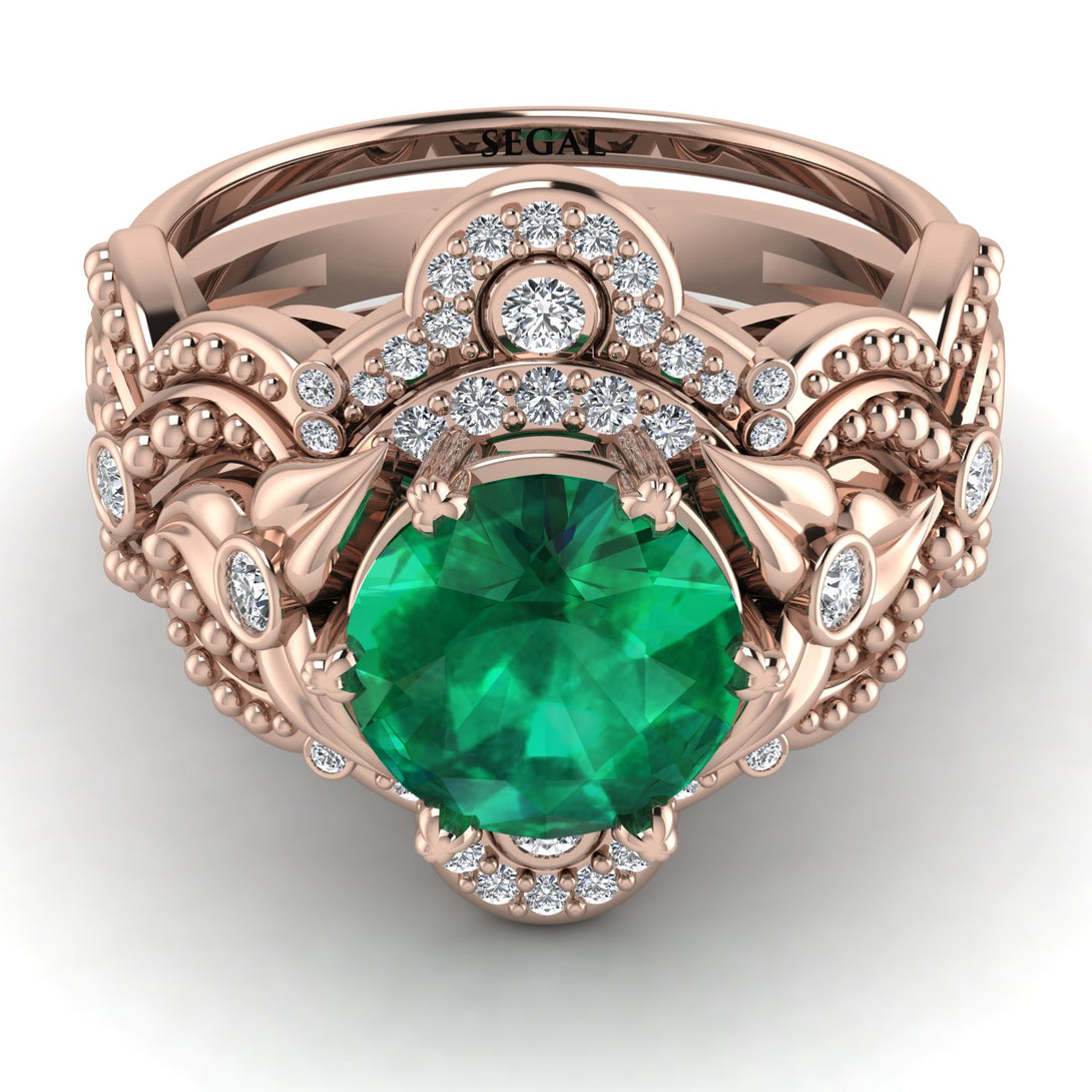 Nature Inspired Emerald Bridal Set - Sandra No. 5
