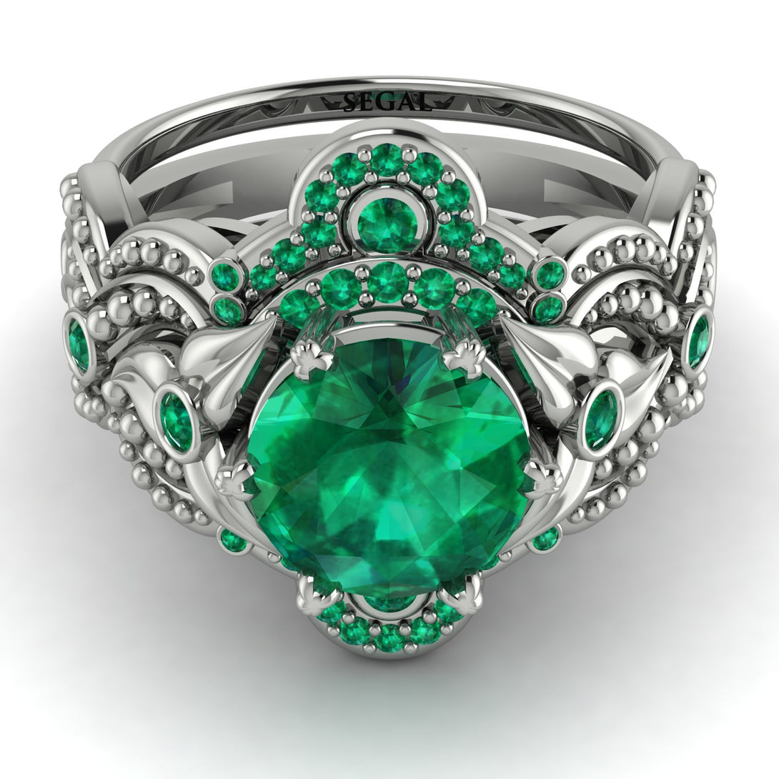 Nature Inspired Emerald Bridal Set - Sandra No. 21