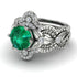 Nature Inspired Emerald Bridal Set - Sandra No. 6