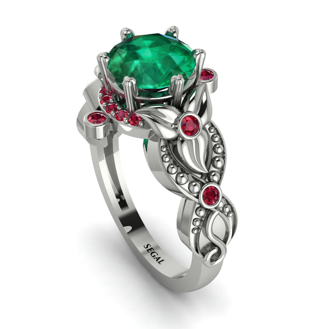 Nature Inspired Emerald Ring - Sandra No. 51