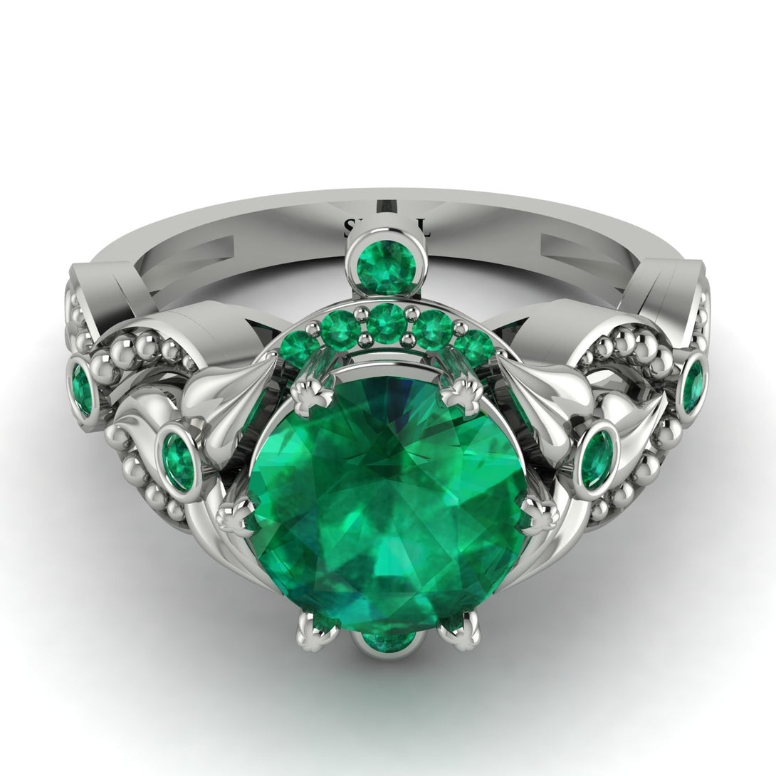 Nature Inspired Emerald Ring - Sandra No. 21