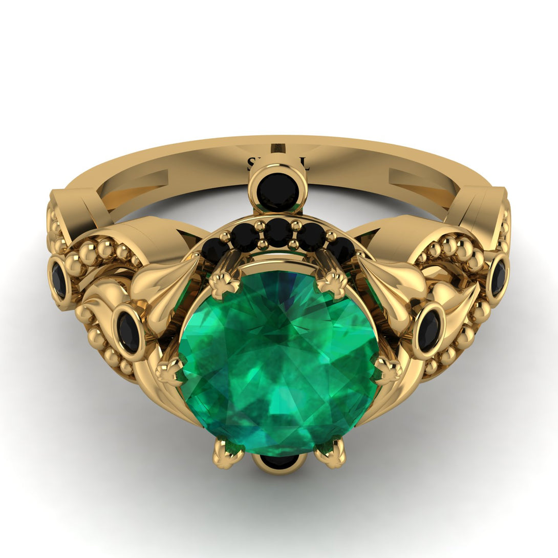 Nature Inspired Emerald Ring - Sandra No. 34