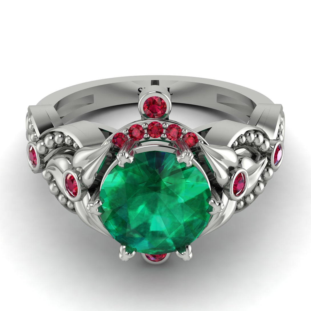 Nature Inspired Emerald Ring - Sandra No. 51