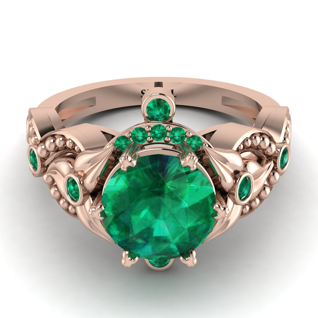 Nature Inspired Emerald Ring - Sandra No. 20