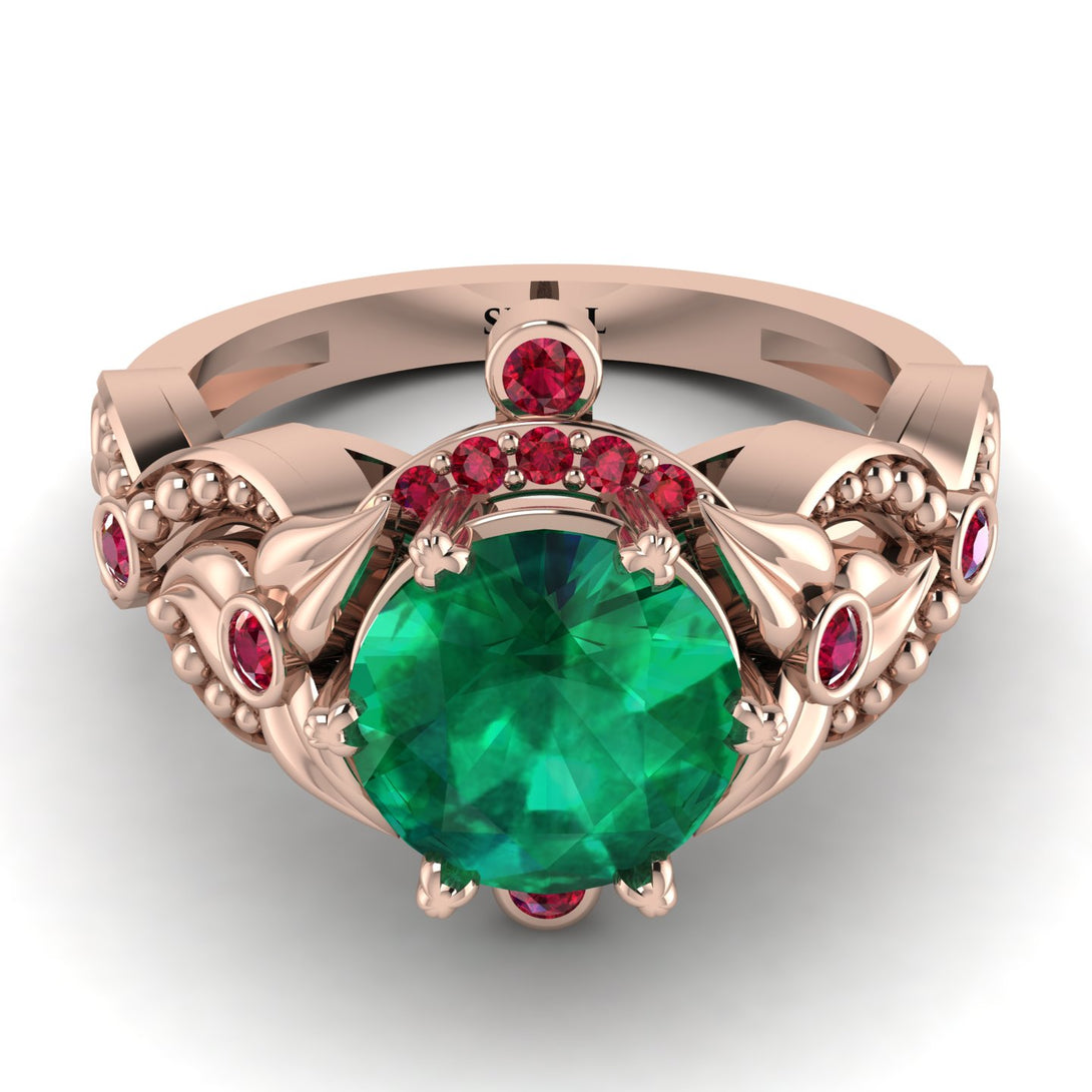 Nature Inspired Emerald Ring - Sandra No. 50