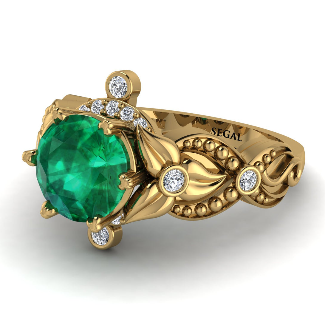 Nature Inspired Emerald Ring - Sandra No. 4