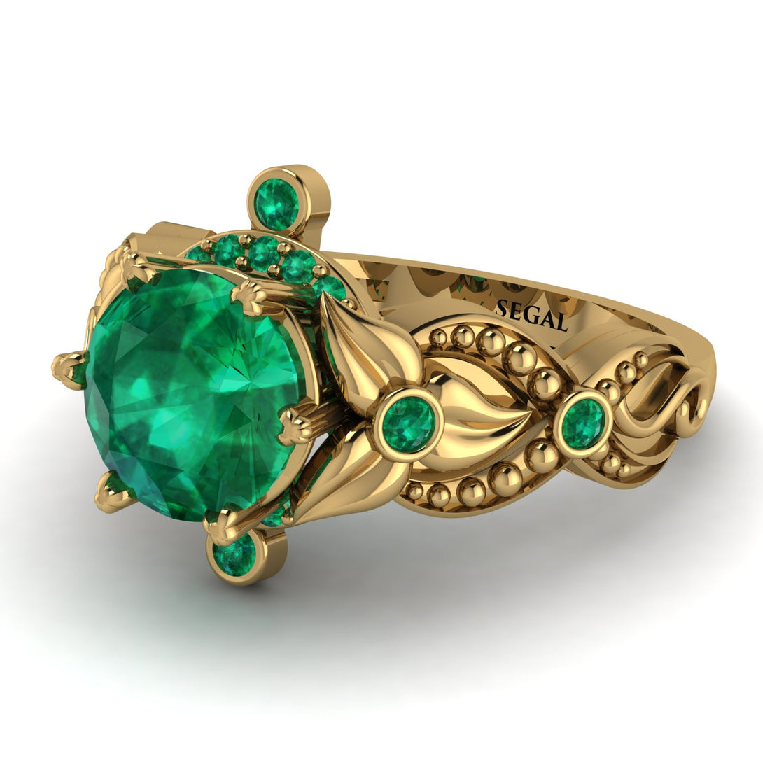 Nature Inspired Emerald Ring - Sandra No. 19