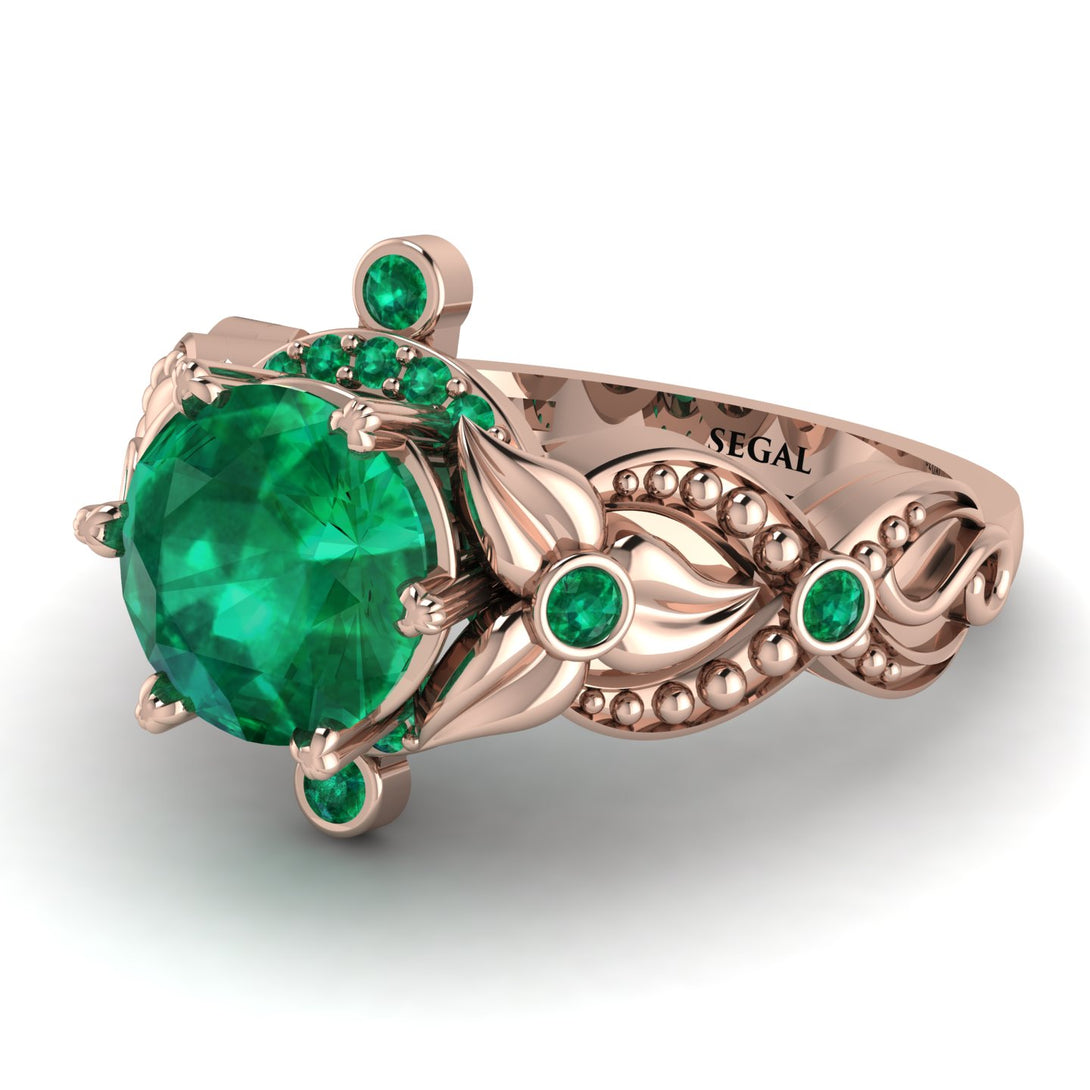 Nature Inspired Emerald Ring - Sandra No. 20
