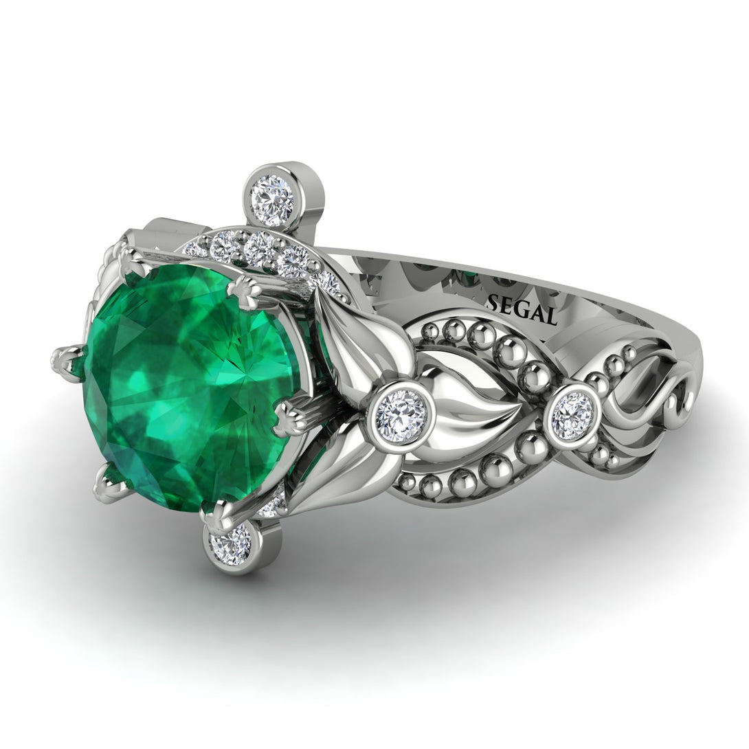 Nature Inspired Emerald Ring - Sandra No. 6