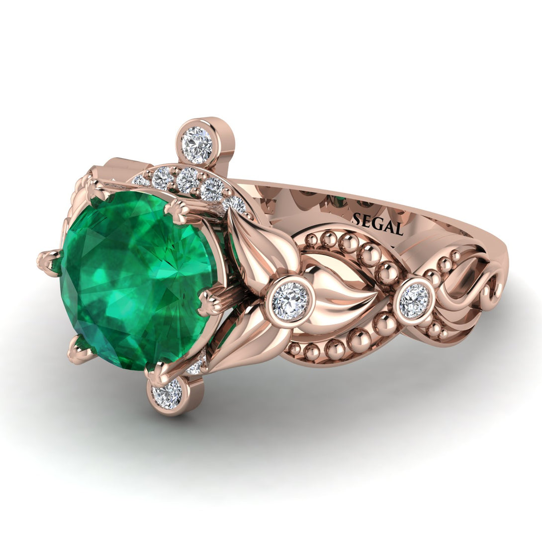 Nature Inspired Emerald Ring - Sandra No. 5