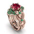 Nature Inspired Ruby Bridal Set - Sandra No. 26 image 1