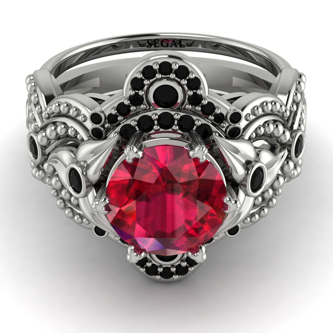 Nature Inspired Ruby Bridal Set - Sandra No. 42