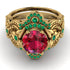 Nature Inspired Ruby Bridal Set - Sandra No. 25 image 2