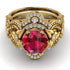 Nature Inspired Ruby Bridal Set - Sandra No. 10