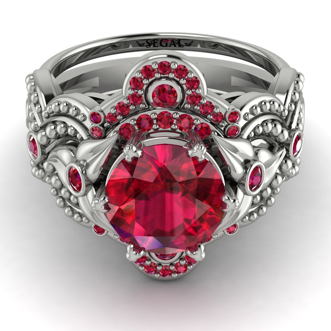 Nature Inspired Ruby Bridal Set - Sandra No. 57