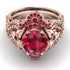 Nature Inspired Ruby Bridal Set - Sandra No. 56 image 2