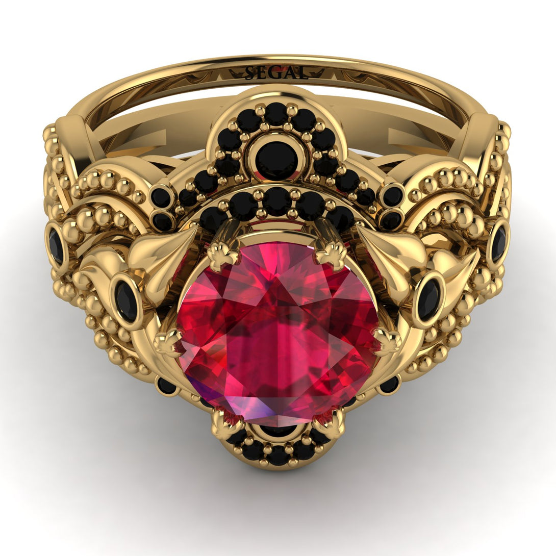 Nature Inspired Ruby Bridal Set - Sandra No. 40