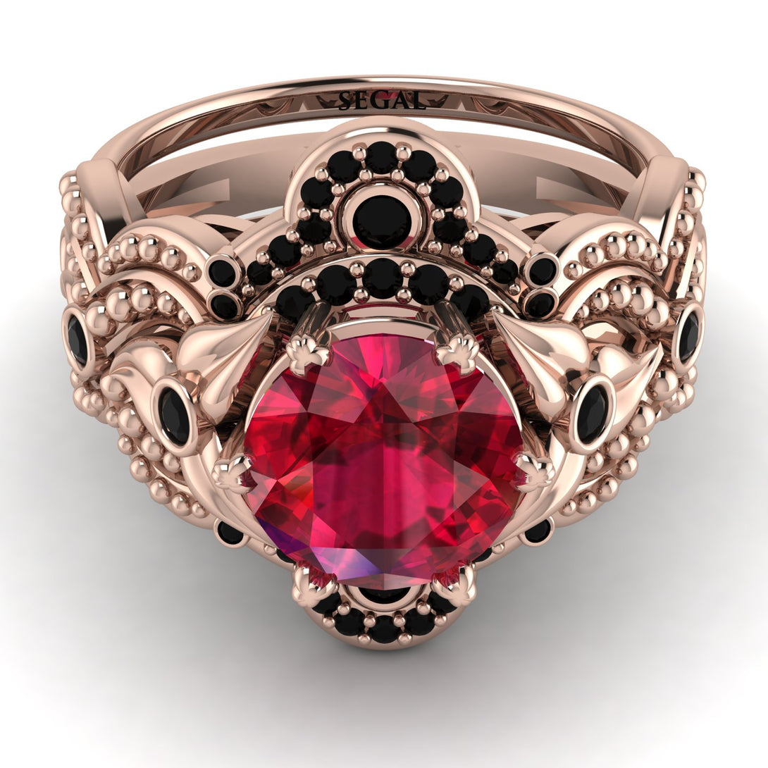 Nature Inspired Ruby Bridal Set - Sandra No. 41