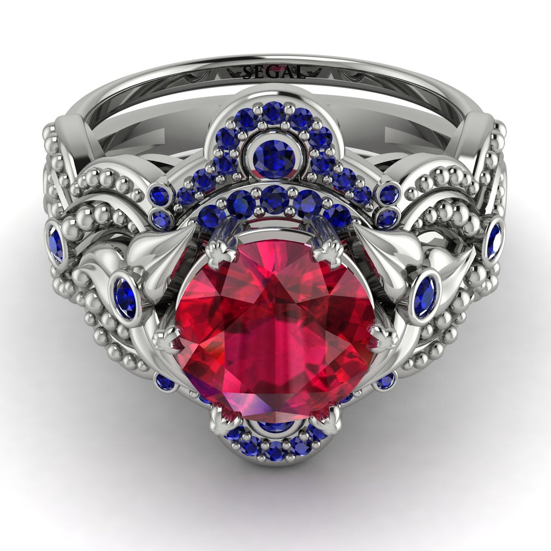 Nature Inspired Ruby Bridal Set - Sandra No. 72