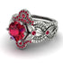 Nature Inspired Ruby Bridal Set - Sandra No. 57