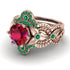 Nature Inspired Ruby Bridal Set - Sandra No. 26