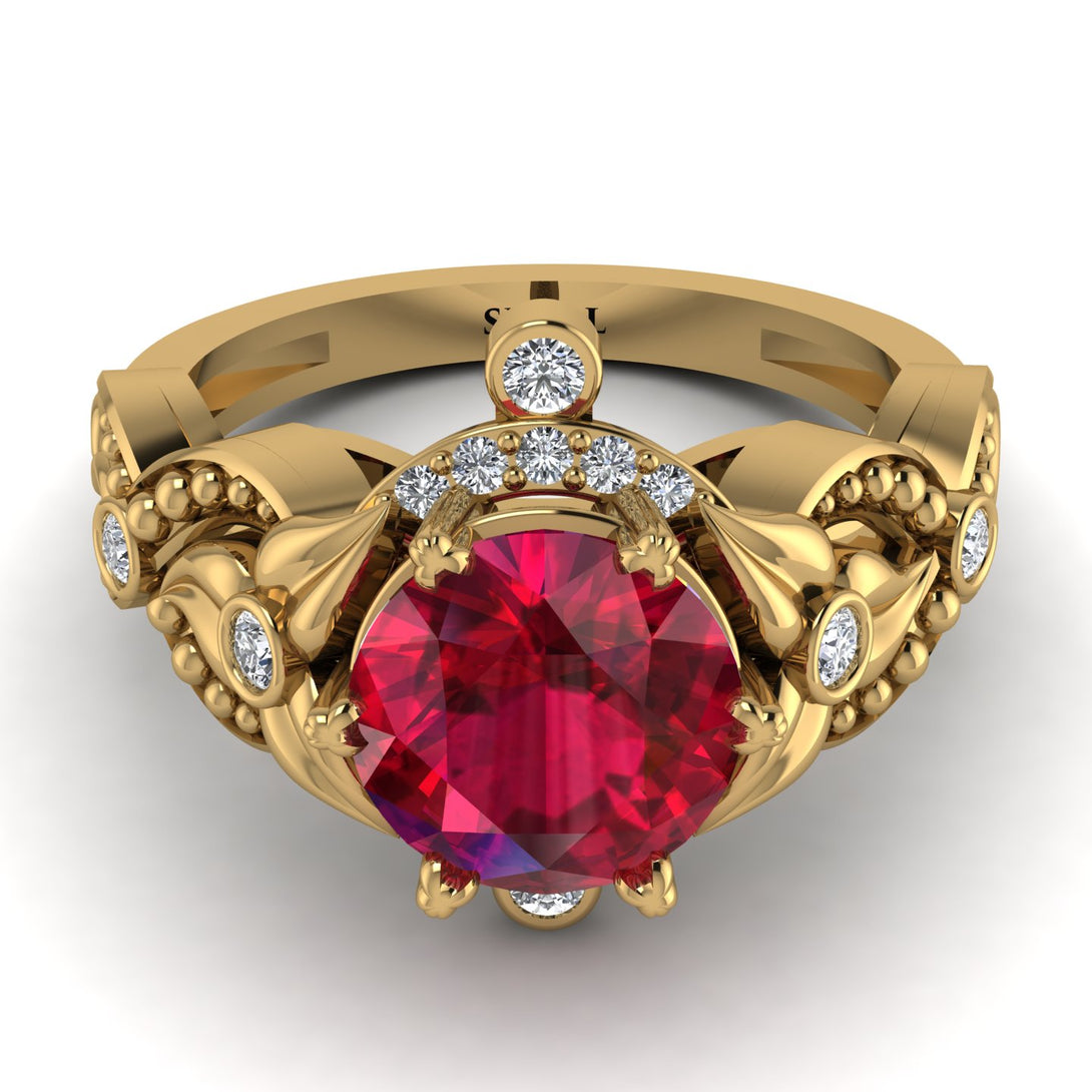 Nature Inspired Ruby Ring - Sandra No. 10