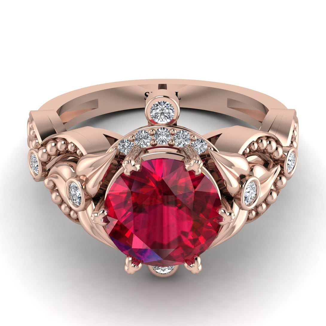 Nature Inspired Ruby Ring - Sandra No. 11