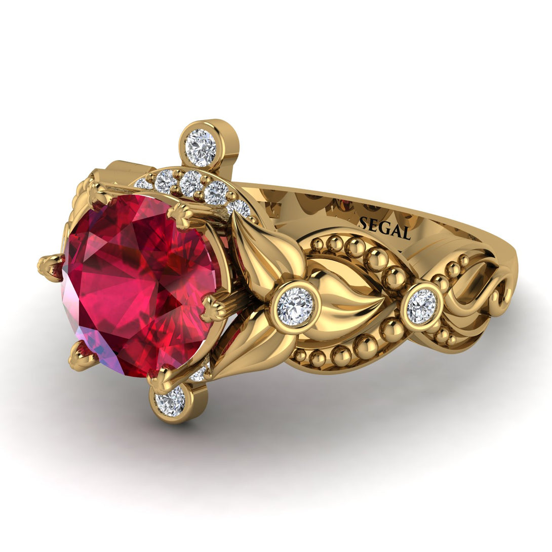 Nature Inspired Ruby Ring - Sandra No. 10
