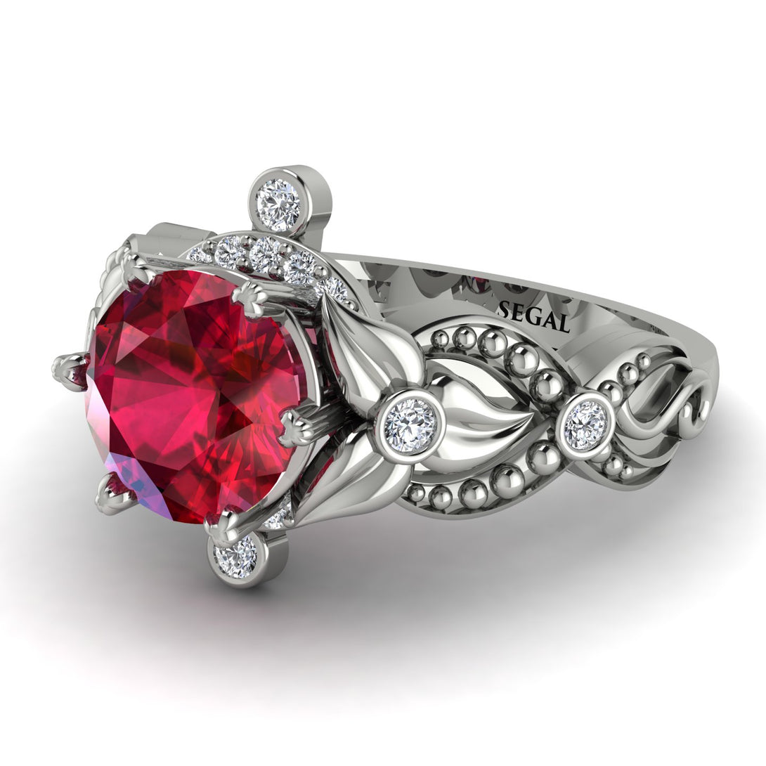 Nature Inspired Ruby Ring - Sandra No. 12