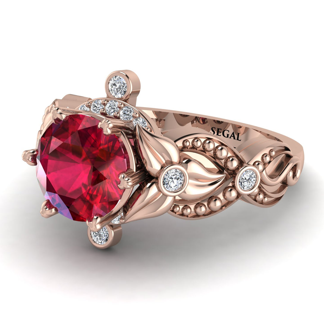 Nature Inspired Ruby Ring - Sandra No. 11