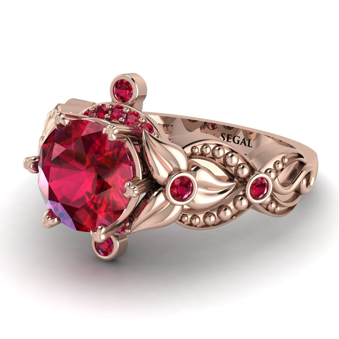 Nature Inspired Ruby Ring - Sandra No. 56