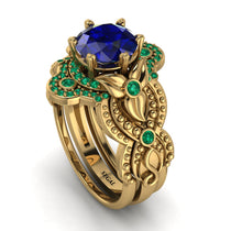 Nature Inspired Sapphire Bridal Set - Sandra No. 28 image 1