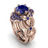 Nature Inspired Sapphire Bridal Set - Sandra No. 74