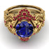 Nature Inspired Sapphire Bridal Set - Sandra No. 58