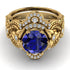 Nature Inspired Sapphire Bridal Set - Sandra No. 13