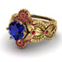 Nature Inspired Sapphire Bridal Set - Sandra No. 58