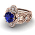 Nature Inspired Sapphire Bridal Set - Sandra No. 14