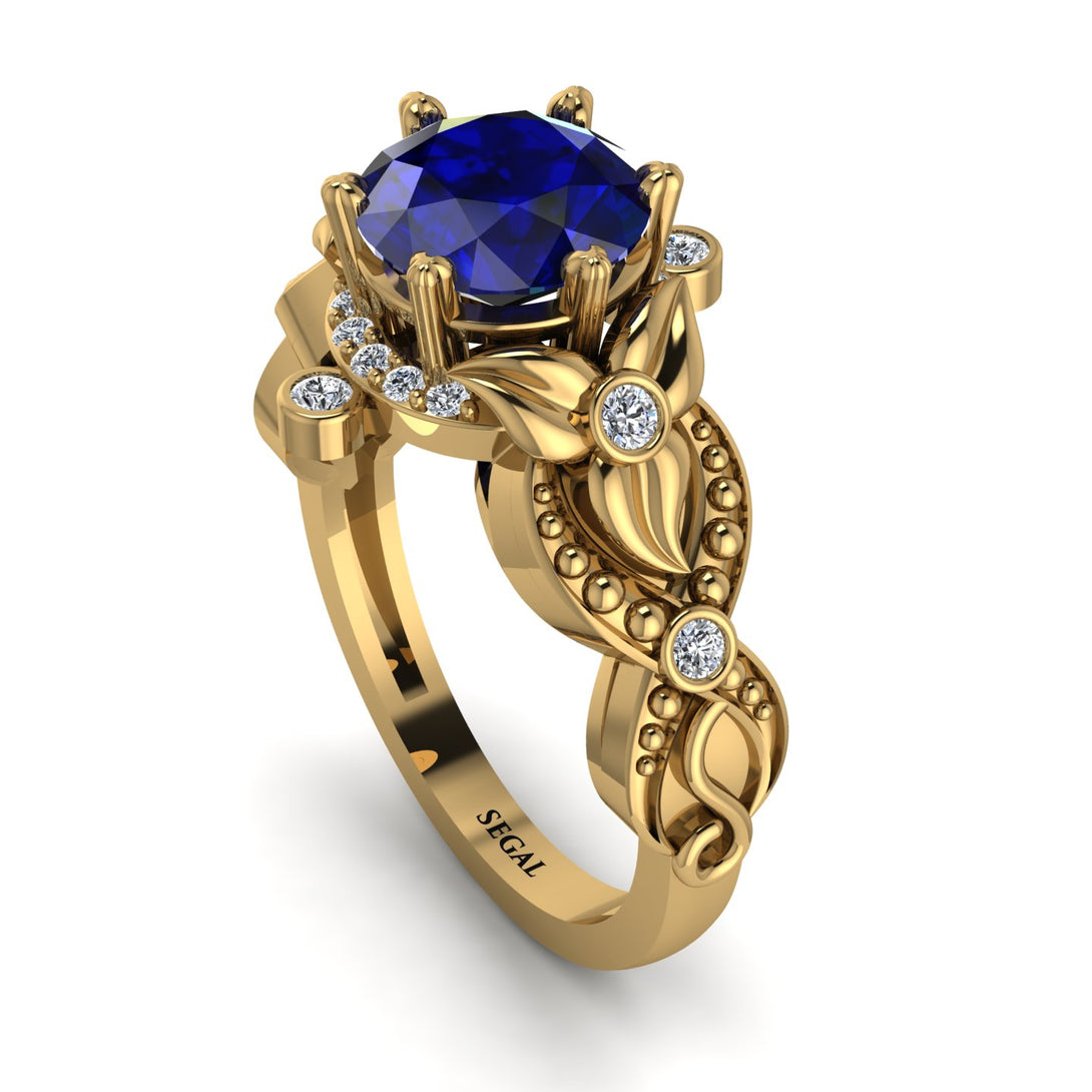 Nature Inspired Sapphire Ring - Sandra No. 13