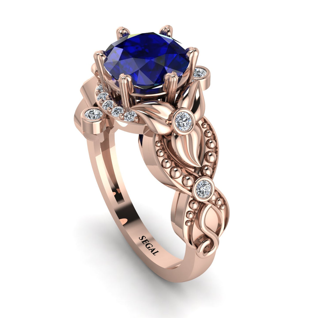Nature Inspired Sapphire Ring - Sandra No. 14