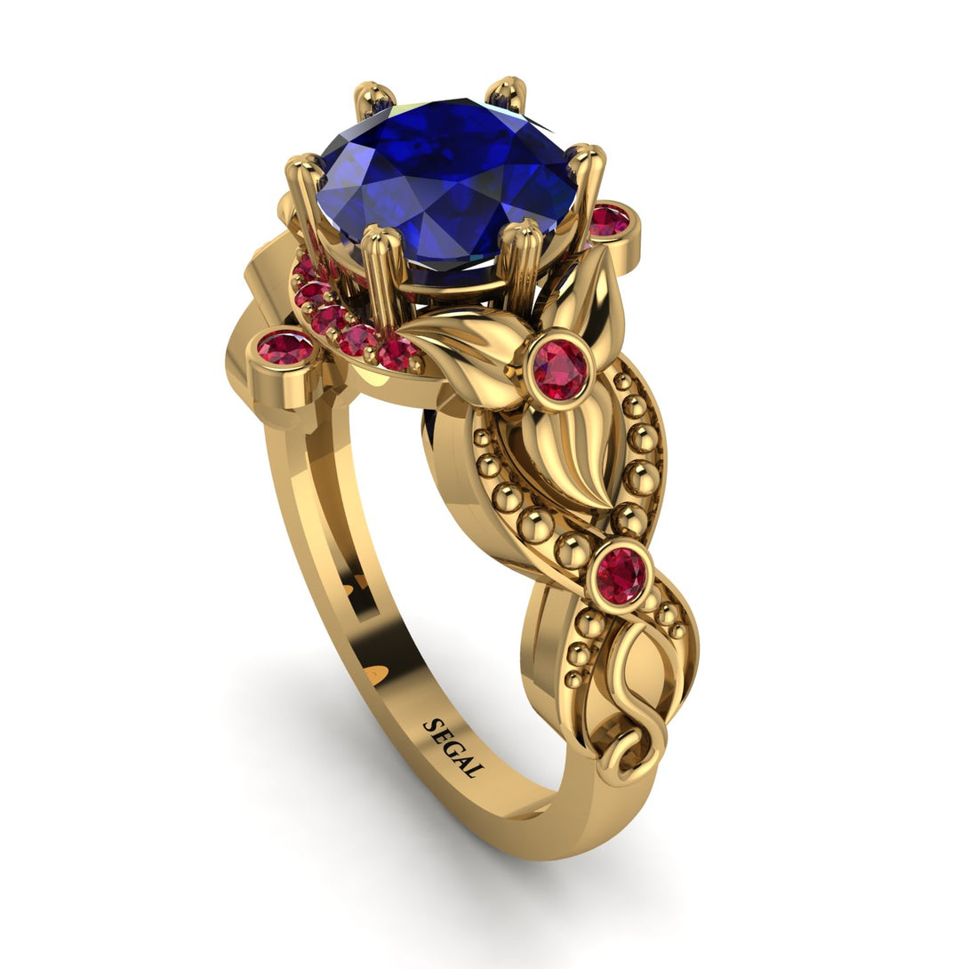 Nature Inspired Sapphire Ring - Sandra No. 58