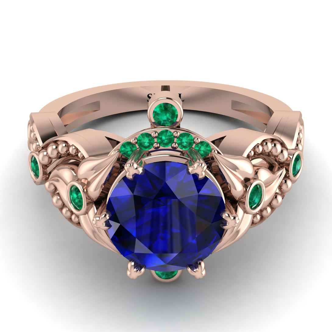 Nature Inspired Sapphire Ring - Sandra No. 29