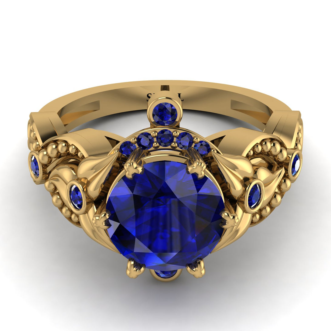 Nature Inspired Sapphire Ring - Sandra No. 73