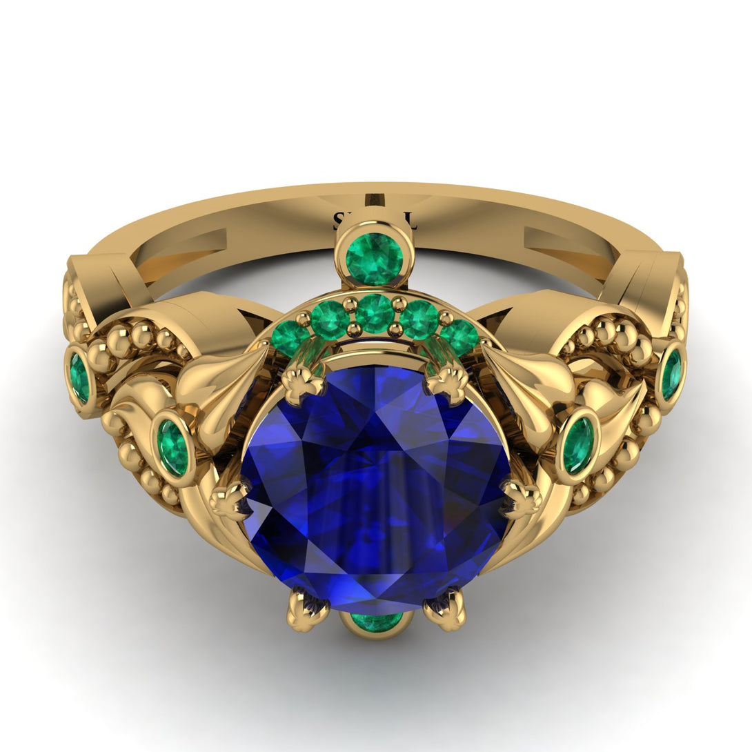Nature Inspired Sapphire Ring - Sandra No. 28